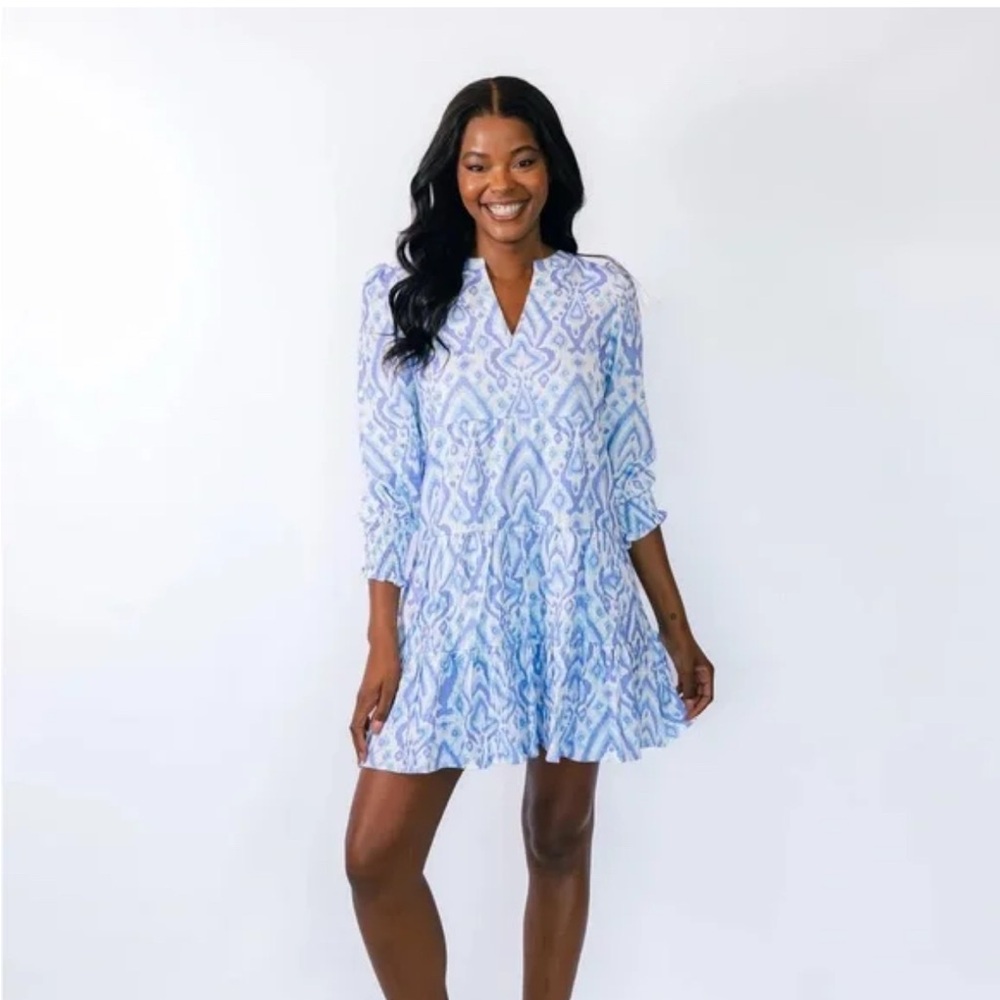 Sail to Sable & White Dress fully lined size XS embroidered preppy cute work